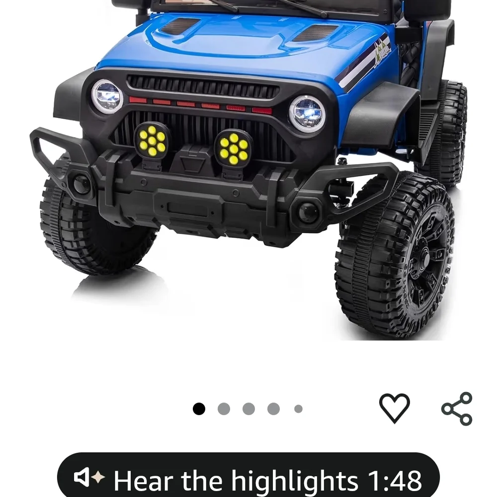 Electric Ride-On Off-Road Jeep for Kids — Blue